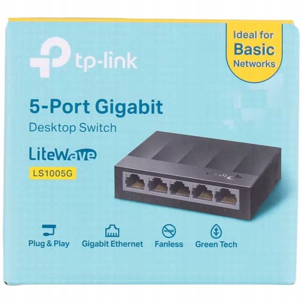 SWITCH SIEĆ TP-LINK LS1005G ENERGOOSZCZĘDNY GIGOWY zdjęcie 6