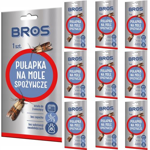 BROS Pułapka na mole spożywcze ZESTAW 10 SZTUK na Arena.pl