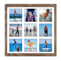 Ramka na 9 zdjęć Hekla 40x40x9 MDF galeria sonoma truflowa 1szt.
