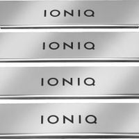Listwa progowa HYUNDAI IONIQ Stal nierdzewna 304 połysk z czarnymi literami