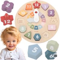 DLA DZIECI  ZEGAR SORTER KSZTAŁTÓW