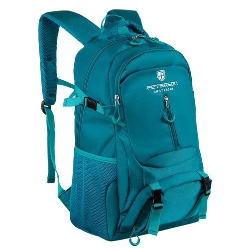 pojemny plecak z poliestru w niebieskim kolorze z licznymi dodatkowymi na Arena.pl