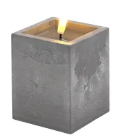 Świeca LED kwadrat imitacja marmuru z realistycznym efektem płomienia Rozmiar - S