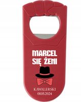 OTWIERACZ do piwa Z NADRUKIEM UV personalizowany na kawalerski Z IMIENIEM