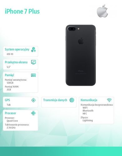 IPhone 7 Plus 128GB Black na Arena.pl