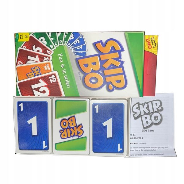 SKIP BO SKIP-BO GRA Mattel UNO 162 karty zdjęcie 4