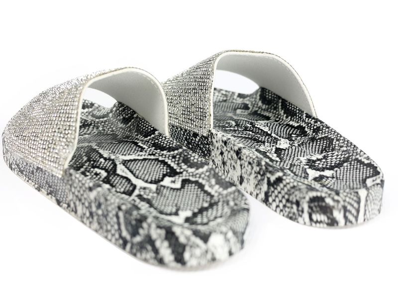 Klapki gumowe wężowy wzór cyrkonie 36 zdjęcie 3
