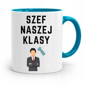 Kubek Błękitny Rezent Dzień Nauczyciela Szef Boss Z Nadrukiem Ze Zdjęciem