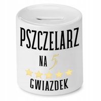 Skarbonka Dla Pszczelarza Na 5 Gwiazdek Prezent Z Nadrukiem Ze Zdjęciem