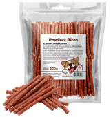 Smaczki przysmak dla psa kabanosy z kaczka i ryżem 500g PAWFECT BITES