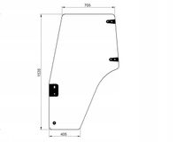 Szyba drzwi lewe Case MXM JX(U) New Holland T TLA TM 82036001