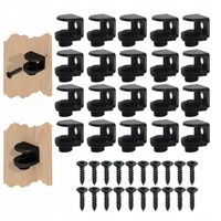 CZARNA PODPÓRKA DO PÓŁKI SZKLANEJ, WSPORNIK PODPÓRKA NA WKRĘT, ZESTAW