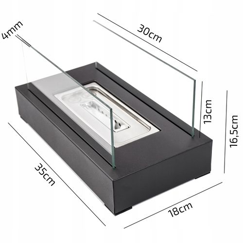 Biokominek Wolnostojący Bio Kominek Do Domu Na Taras Ogrodowy 35x16x18cm na Arena.pl