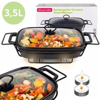 Naczynie z podgrzewaczem żaroodporne ceramiczne pokrywka Kamille 3,5 L