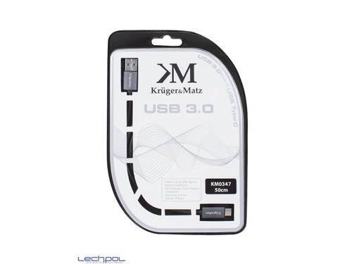 KM0347 Kabel USB wtyk 3.0V - wtyk typu C 5G 0.5m na Arena.pl
