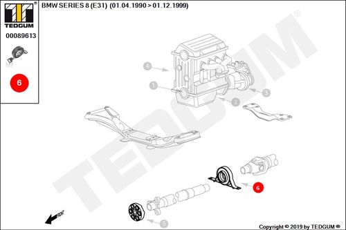BMW 8 E31 PODPORA WAŁU KPL E31 90-99 na Arena.pl