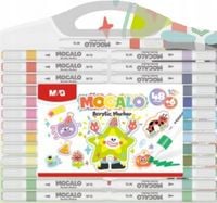 Zestaw Markery akrylowe Mocalo okrągłe 36 + 6 kolorów M&G
