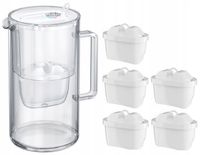 DZBANEK FILTRUJĄCY AQUAPHOR GLASS 2,5L SZKLANY BIAŁY +5 FILTRÓW
