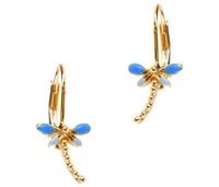 Kolczyki niebieskie ważki (P13274AU-E206)