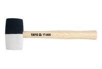 młotek gumowy czarno-biały 370g - yt-4602