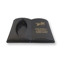 KSIĘGA na grób Podkład do stroików sztucznych Czarna gładka