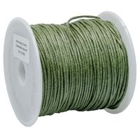 SZNUREK bawełniany woskowany 1mm zielony khaki 20-30m