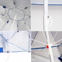 PARASOL PLAŻOWY OGRODOWY DUŻY SKŁADANY NA PLAŻĘ 220CM PARAWAN NAMIOT 2W1