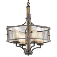 Wisząca lampa pokojowa CGIRWOOD4 okrągła industrial brązowa