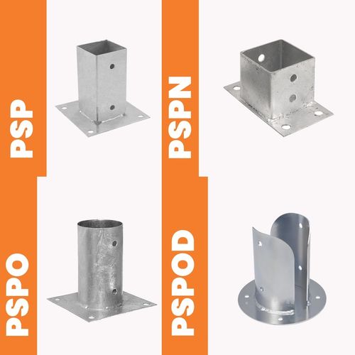 PODSTAWA SŁUPA REGULOWANA 100X100X100-150 MM KOTWA GWINTOWANA OCYNK na Arena.pl