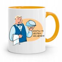 Dla Kelnera Kubek Żółty Zaufaj Mi Jestem Kelnerem Z Nadrukiem Ze Zdjęciem