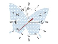 30X30CM ZEGAR NIEBIESKI MOTYL OBRAZ DREWNO