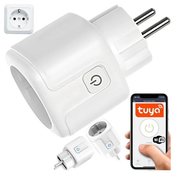 INTELIGENTNE GNIAZDKO WiFi SMART TUYA WATOMIERZ PROGRAMATOR TIMER zdjęcie 1