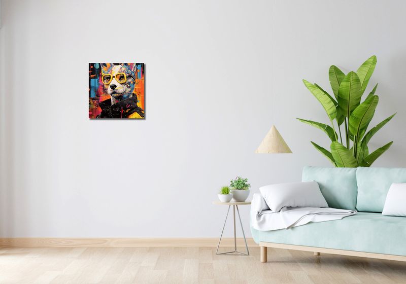 Obraz 40x40cm Kot w Miejskim Stylu zdjęcie 2