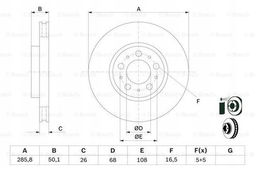 TARCZA HAM PRZOD 286X26 V BOSCH na Arena.pl