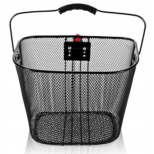 KOSZYK KOSZ METALOWY ROWEROWY NA ROWER PRZEDNI Z UCHWYTEM CLICK CZARNY DUŻY na Arena.pl