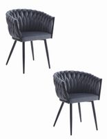 Krzesło ORION - aksamit ciemnoszare x 2