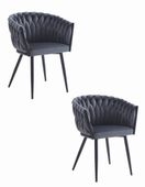 Krzesło ORION - aksamit ciemnoszare x 2