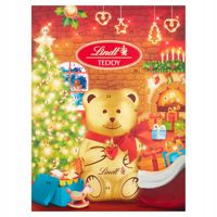 LINDT KALENDARZ ADWENTOWY TEDDY 170G MIŚ ŚWIĘTA MIKOŁAJ 2024 CZEKOLADKI