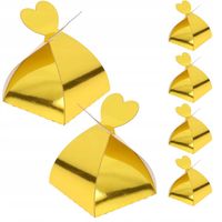 Pudełko Na Ciasto Podziękowanie Dla Gości Ślub Wesele Panieński Złoto 6szt