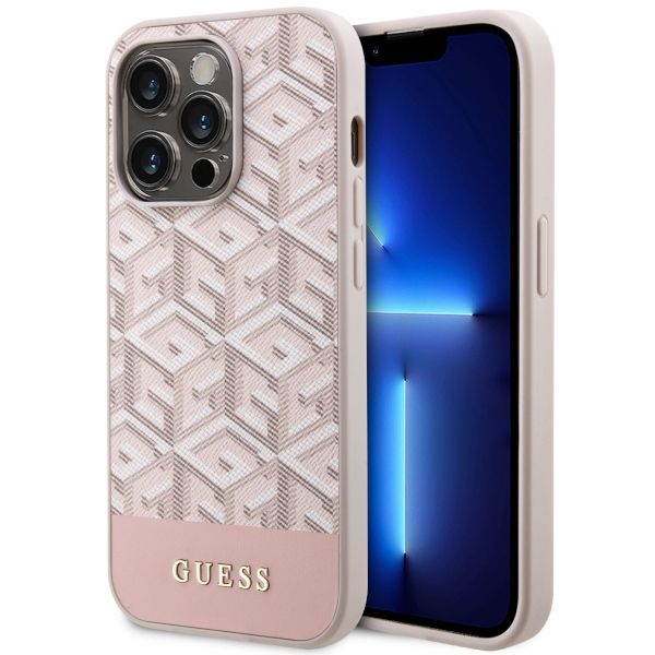 Etui Guess do iPhone 14 Pro, Różowy, MagSafe zdjęcie 1