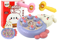 Gra Królik Do Zbijania Marchewki Zręcznościowa Whac-A-Mole Fioletowa