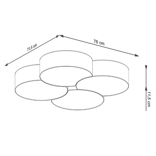 Plafon CIRCLE 4 biały na Arena.pl