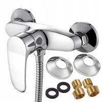 BATERIA PRYSZNICOWA NATRYSKOWA ŚCIENNA DO KABINY PRYSZNICOWEJ WANNOWA CHROM