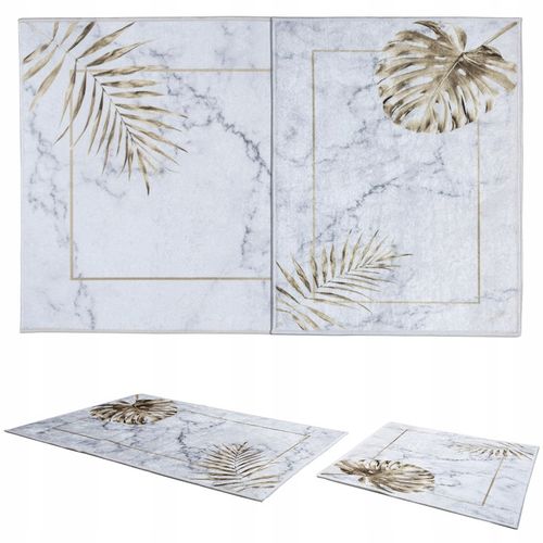 KOMPLET DYWANIKI ŁAZIENKOWE 2 szt ANTYPOŚLIZGOWE MODNY WZÓR ZESTAW na Arena.pl