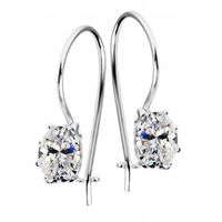 SREBRNE KOLCZYKI WISZĄCE ELEGANCKIE KLASYCZNE Z CYRKONIĄ OCZKIEM BIGLE 925