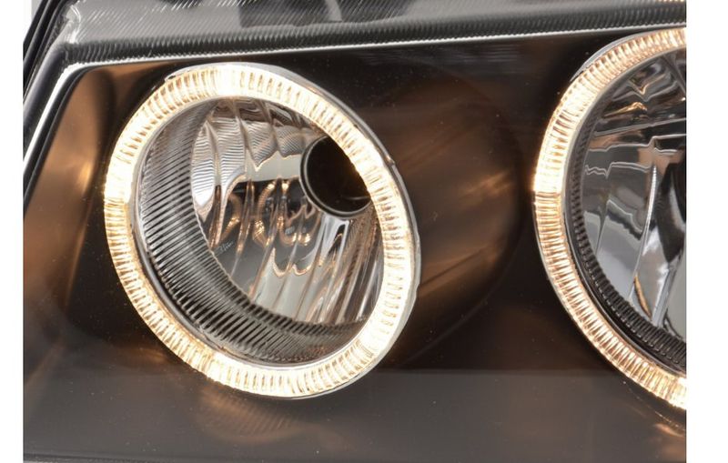 Lampy Reflektory VW T4 1996-2003 Rok RINGI DEPO + Kierunkowskazy CZARNE zdjęcie 4