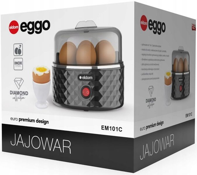 Jajowar do gotowania jajek miarka ELDOM EM101C automat do 7 Jaj zdjęcie 2