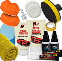GĄBKI PASTA PAPIERY ŚCIERNE CERAMIKA ZESTAW DO POLEROWANIA LAMP MIKROFIBRA