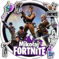 OPŁATEK NA TORT 20CM - FORTNITE GRY DEKORACJA + IMIĘ + GRATIS! 15CM 18CM
