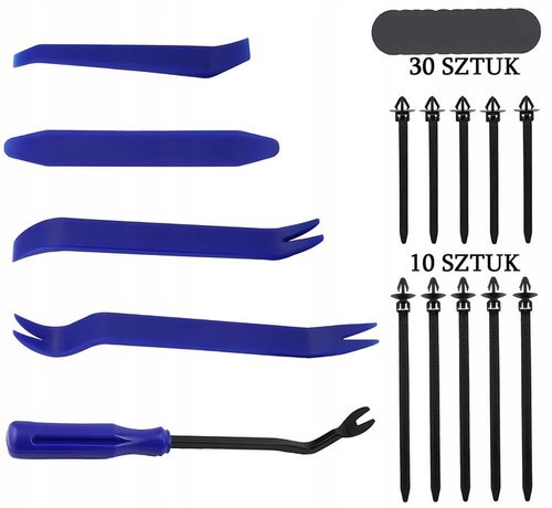 SPINKI KLIPSY KOŁKI DO AUTA TAPICERKI SAMOCHODOWE 900 SZTUK 5x NARZĘDZIA na Arena.pl